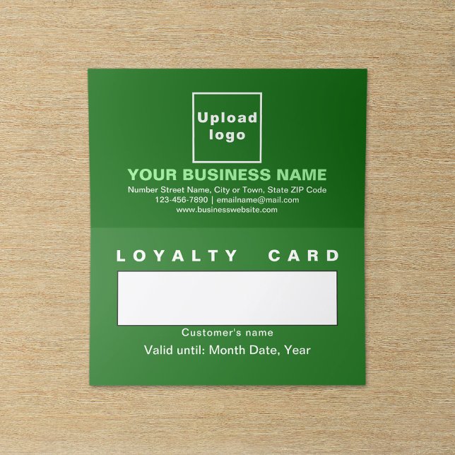 Business Green Folded Loyalty Card (Business green folded loyalty card.)