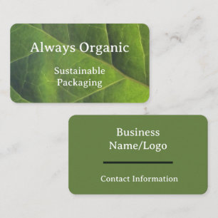 Business Green Leaf Organic and Sustainable Insert
