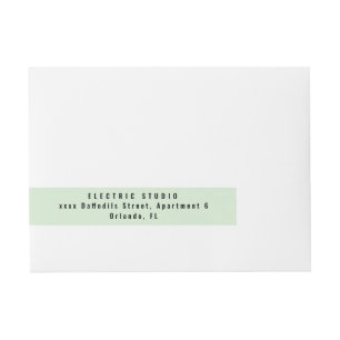 Business Green Wraparound Address Label