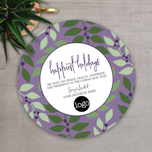 Business Greeting with Logo - Happiest Holiday Card