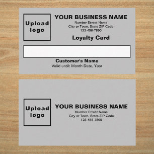 Business Grey Flat Loyalty Card