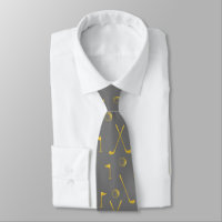 Business Grey Gold Golf Pattern Ball Club Golfer