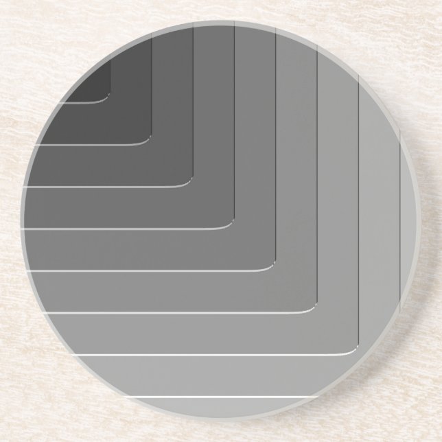 Business grey monochrome coaster (Front)