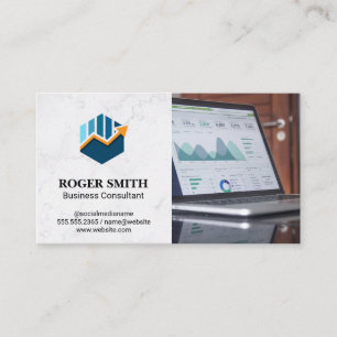 Business Growth Chart   Finance Laptop Card