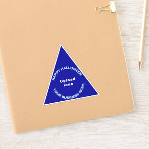 Business Halloween Greeting on Blue Triangle Vinyl