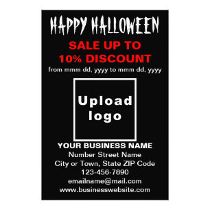 Business Halloween Sale on Black Photo Paper
