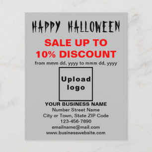 Business Halloween Sale on Grey Flyer