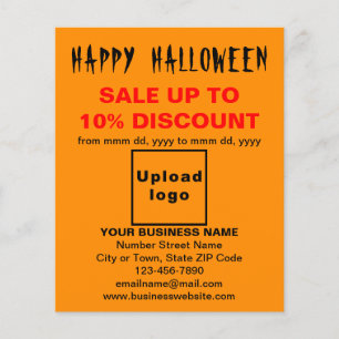 Business Halloween Sale on Orange Colour Flyer
