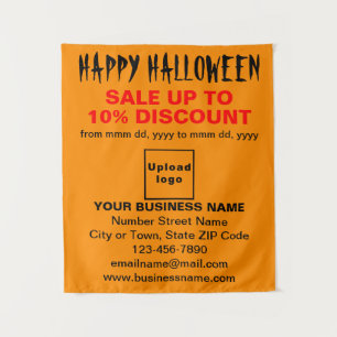 Business Halloween Sale on Orange Colour Tapestry