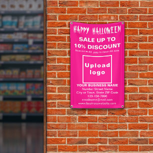 Business Halloween Sale on Pink Banner