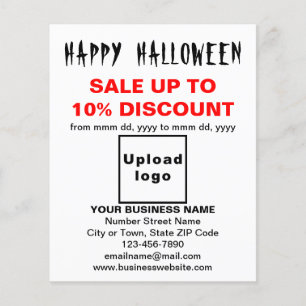Business Halloween Sale on White Flyer
