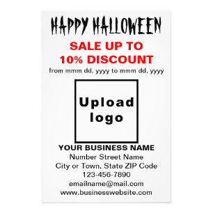 Business Halloween Sale on White Photo Paper Print