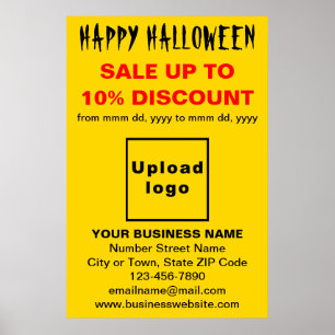 Business Halloween Sale on Yellow Poster