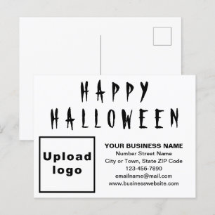 Business Halloween White Holiday Postcard