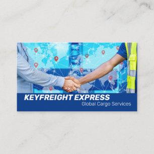 Business Handshake Shipping Container Site Business Card