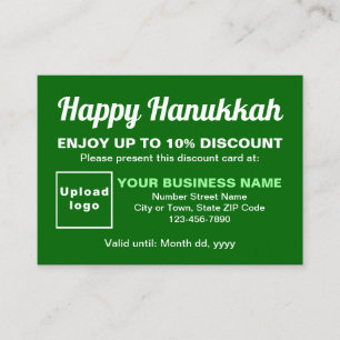 Business Hanukkah Green Discount Card