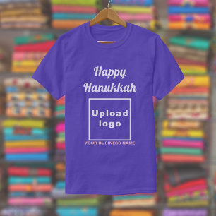 Business Hanukkah Greeting on Purple T-Shirt