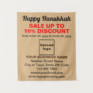 Business Hanukkah Sale on Light Brown Tapestry