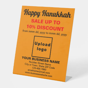 Business Hanukkah Sale on Orange Colour Pedestal Sign