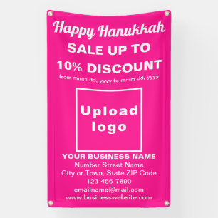 Business Hanukkah Sale on Pink Banner
