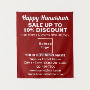 Business Hanukkah Sale on Red Tapestry