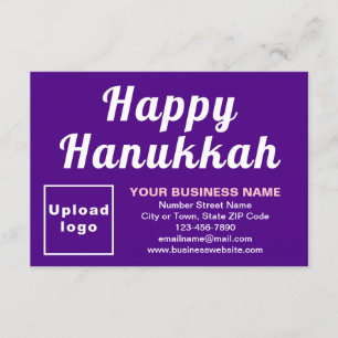 Business Hanukkah Small Purple Flat Greeting Card