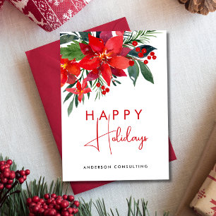 Business Happy Holidays Modern Holiday Card