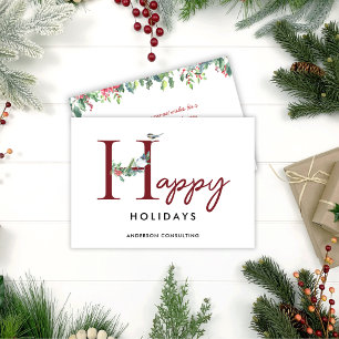 Business Happy Holidays Modern Simple Holiday Card