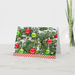 Business Holiday Christmas Ornaments Snowy Tree