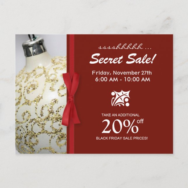 Business Holiday Sale Promotion Postcards (Front)