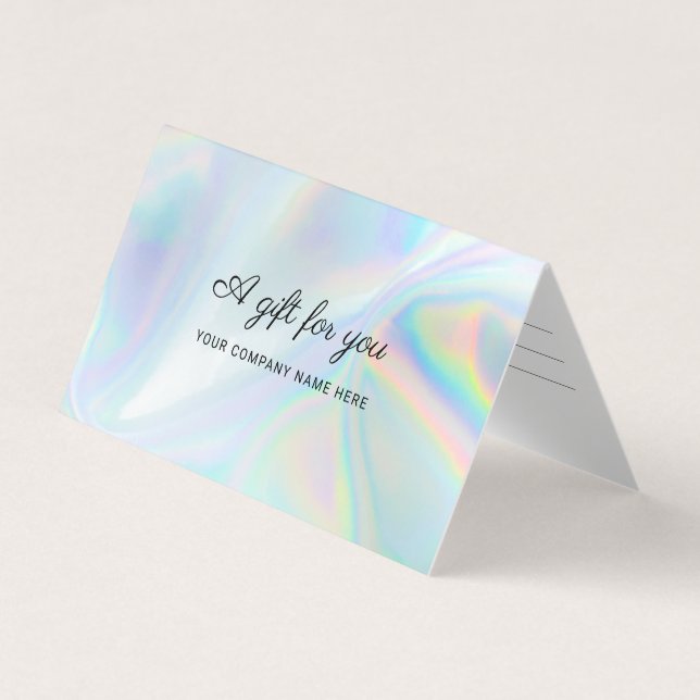 Business Holographic Script Gift Certificate (Front)