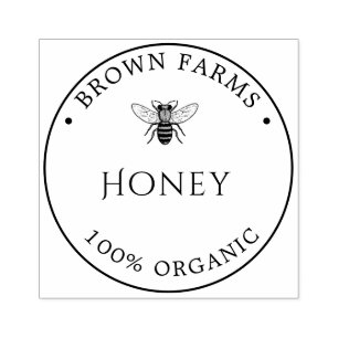 Business Honey Bee Personalised Rubber Stamp