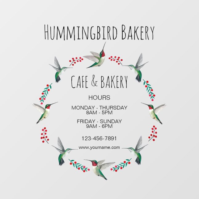 Business Hummingbird Wreath (Sheet)