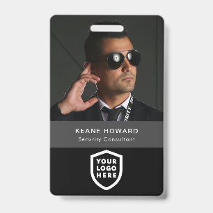 Business ID Card Modern Large Photo Employee Bad Badge