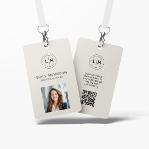Business ID Card Modern Logo Photo Staff ID Badge