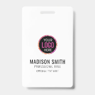 Business ID Logo   Modern Custom Employee Staff  Badge