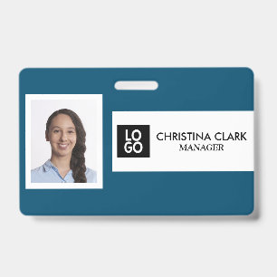 Business ID Personalised Photo Logo Employee Name Badge