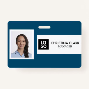 Business ID Personalized Photo Logo Employee Name ID Badge