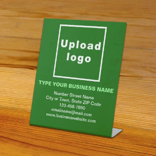 Business Information Green Pedestal Sign