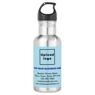 Business Information Light Blue Label 532 Ml Water Bottle