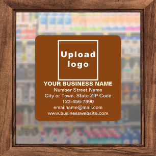 Business Information on Brown Large Square Vinyl