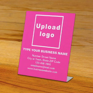 Business Information Pink Pedestal Sign