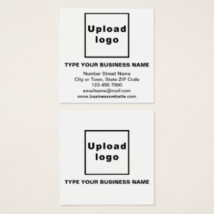 Business Information White Square Profile Card