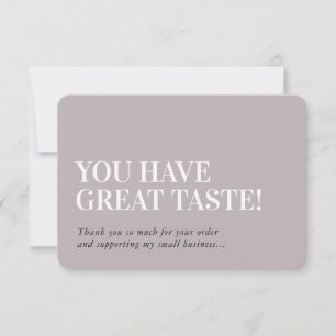 BUSINESS INSERT modern thank you mushroom Card