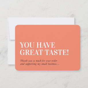 BUSINESS INSERT modern thank you retro orange Card
