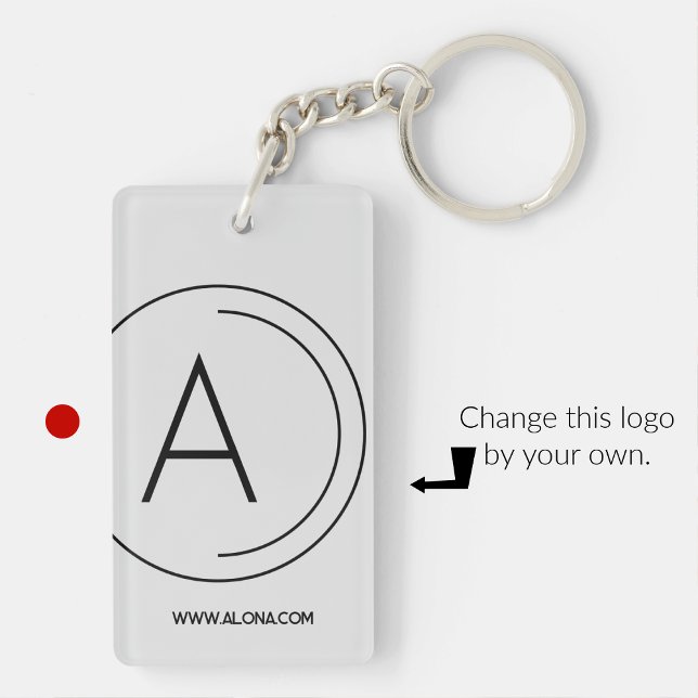 Business keychains minimalist black white logo (Creator Uploaded)