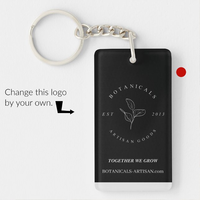 Business keychains minimalist clean simple Black (Creator Uploaded)