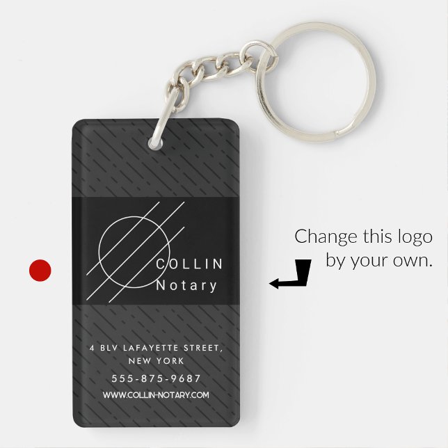 Business keychains minimalist stripe black (Creator Uploaded)