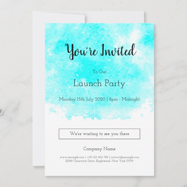 Business launch party invitation templates (Front)