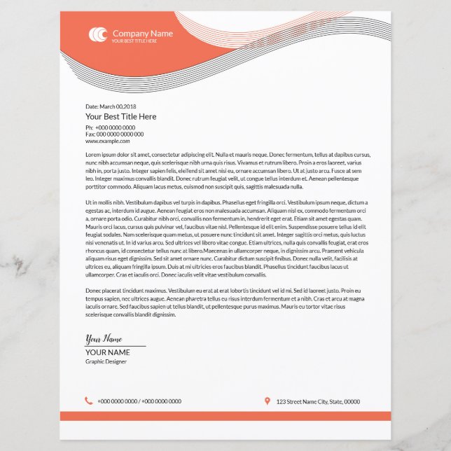 Business Letterhead Template (Front)